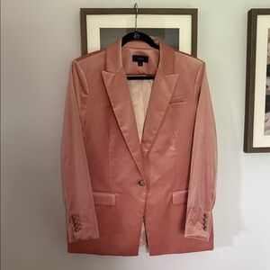 J. Crew Blush Pink Velvet Blazer